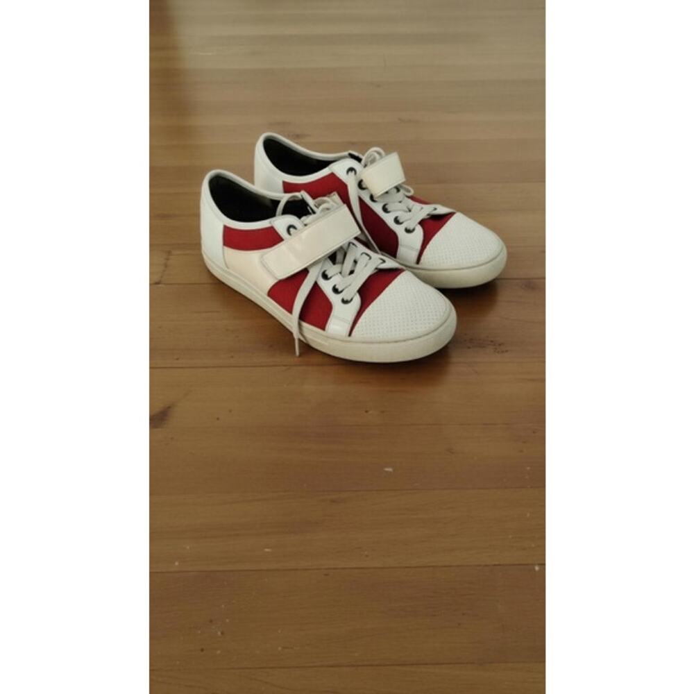 Lanvin Sneakers Womens EU 38 White Red‎ Colorblock Size 8.5